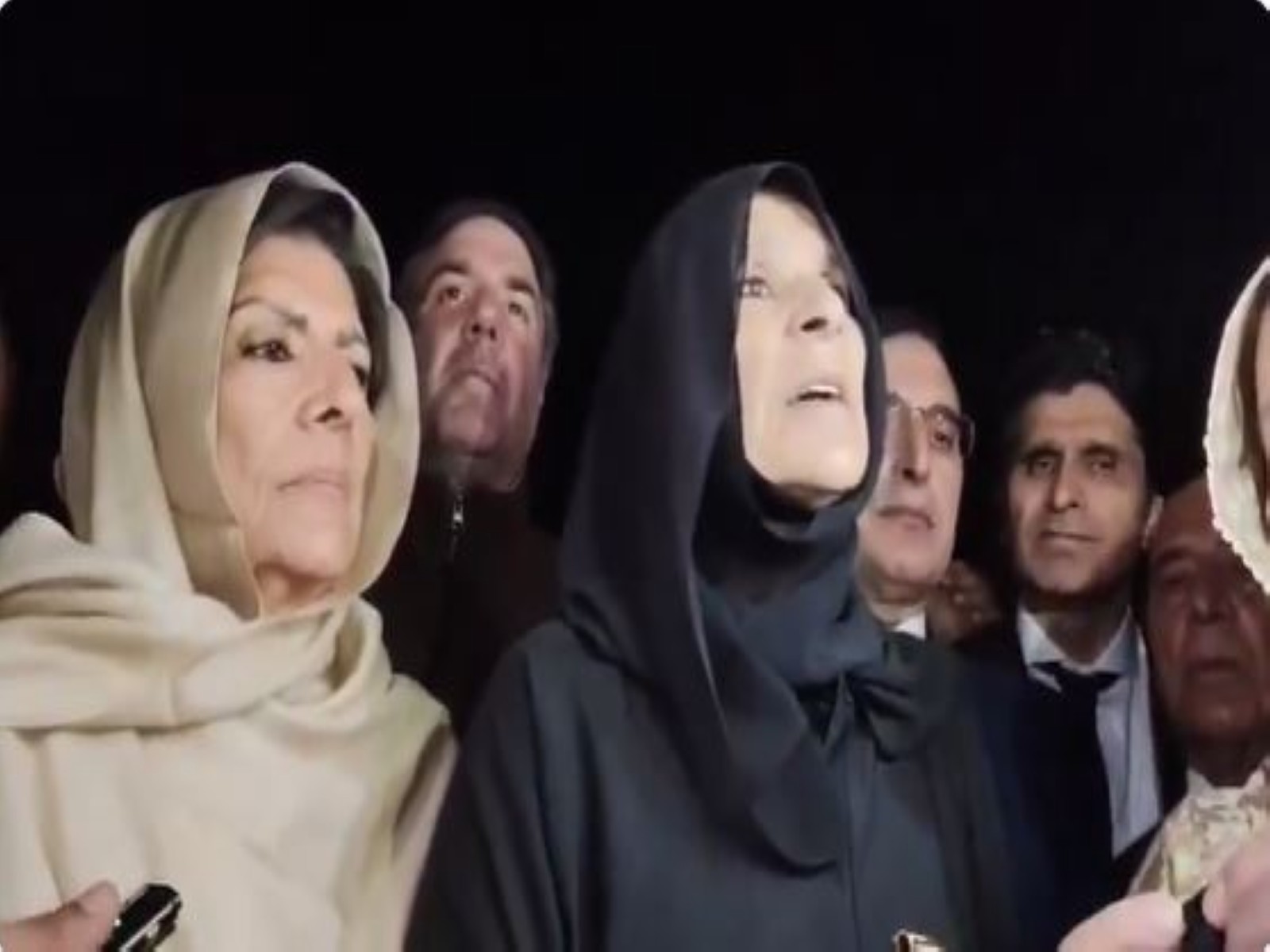 Uzma Khan, sister of former Pakistan Prime Minister Imran Khan, is seen in the centre. (File Photo: X/@PTIOfficialUSA) 