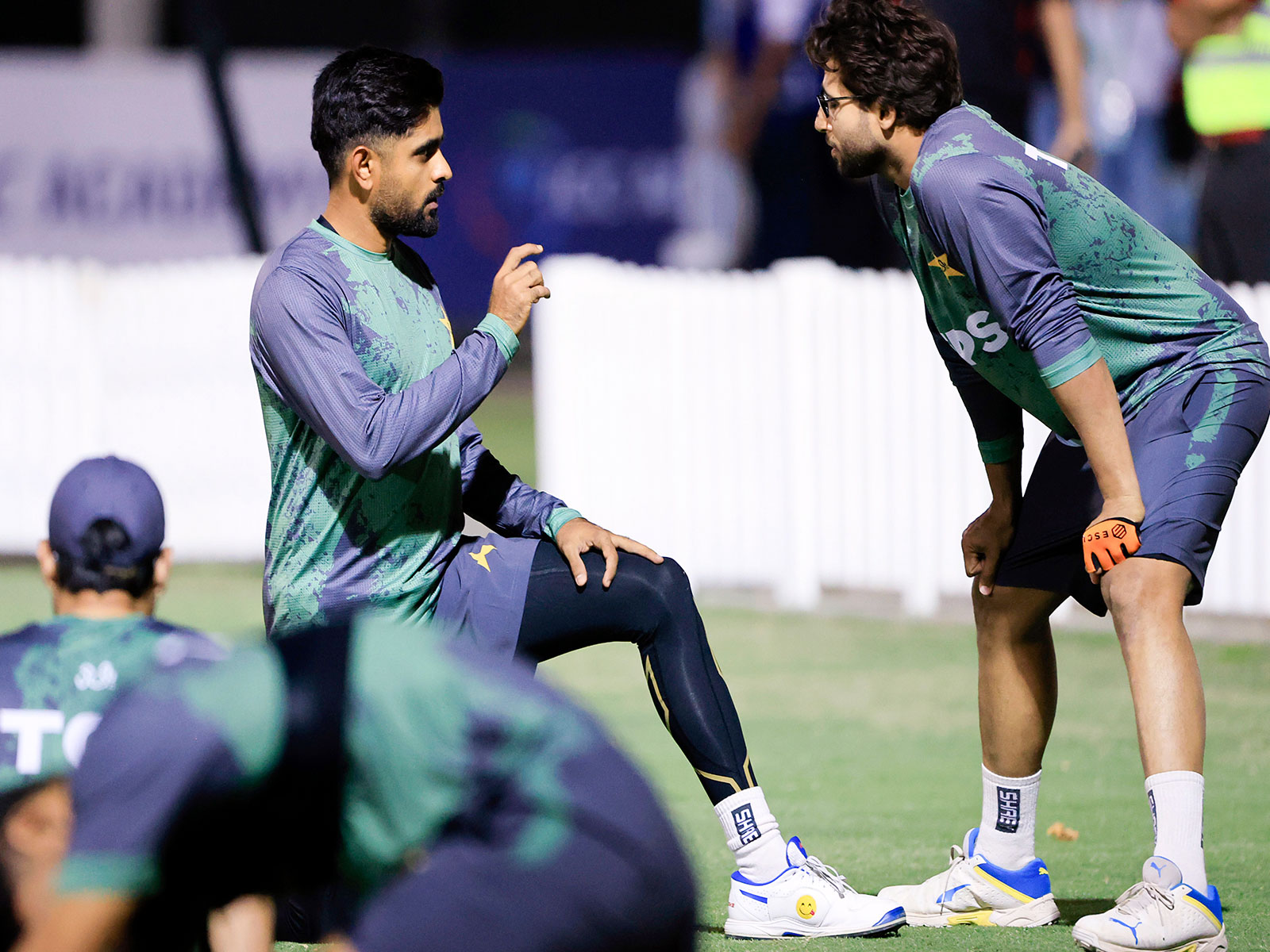 Pakistan cricketers Imam-ul-Haq (R) with Babar Azam. (Photo: ANI)