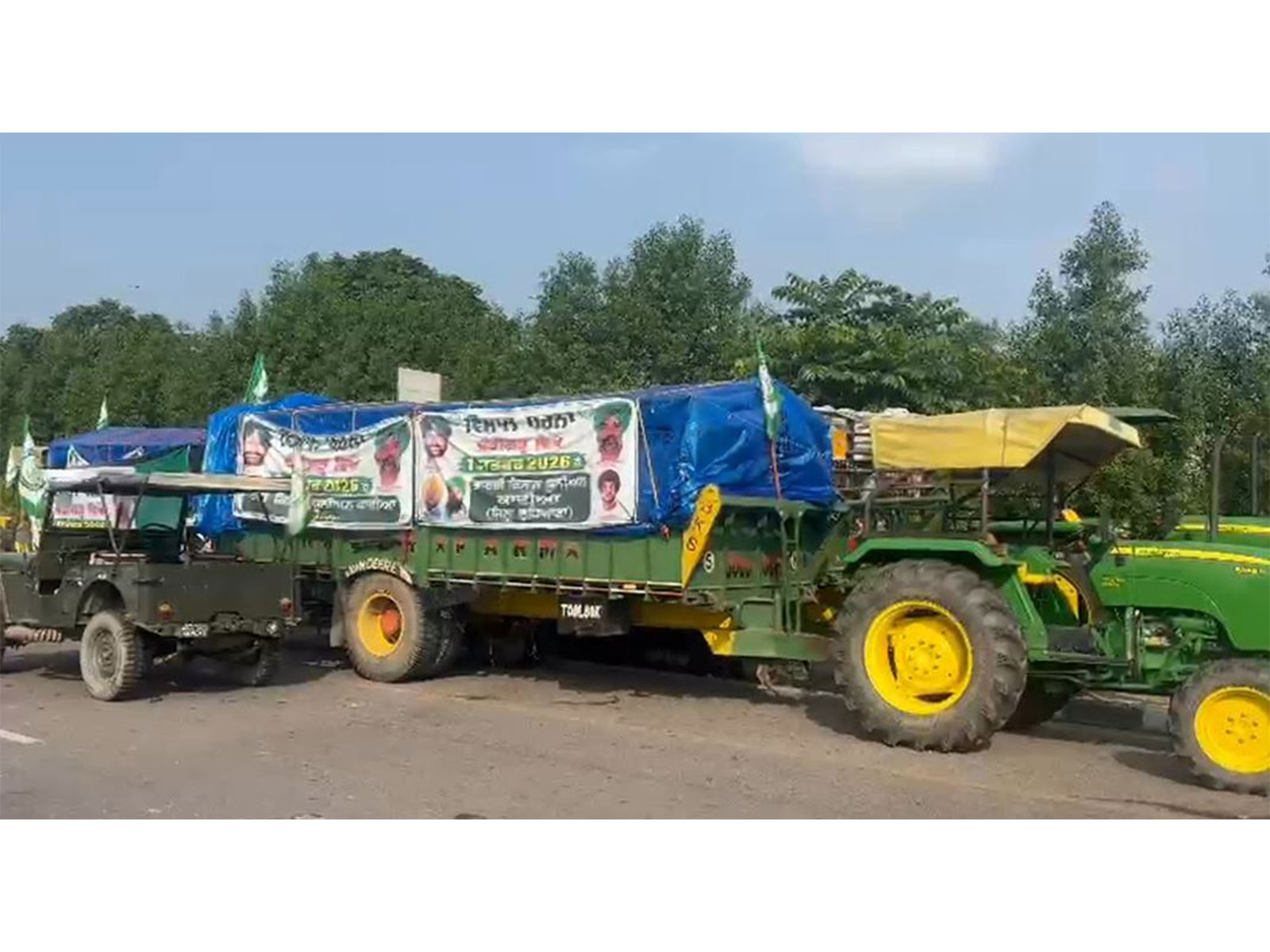 Farmers’ seven-day protest at Chandigarh Border continues for third day (Photo/ANI)