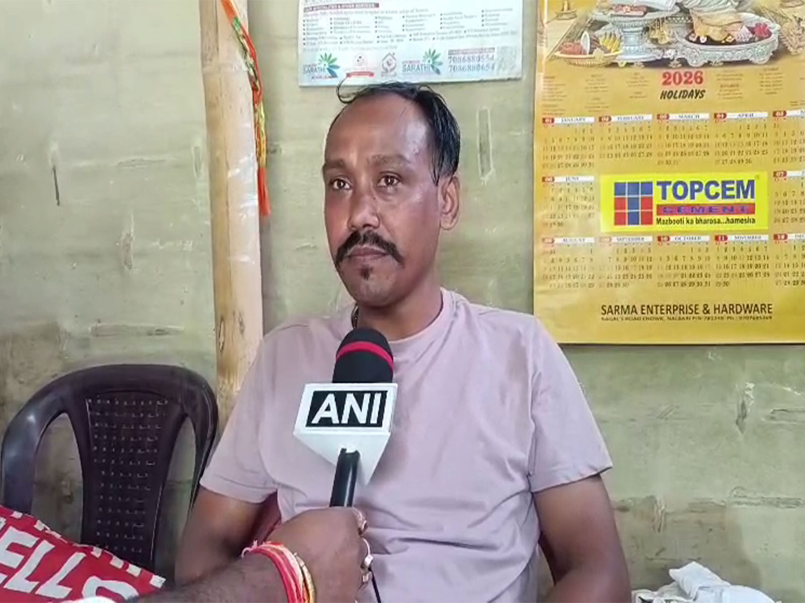 Assam worker Pankaj Barman (Photo/ANI)