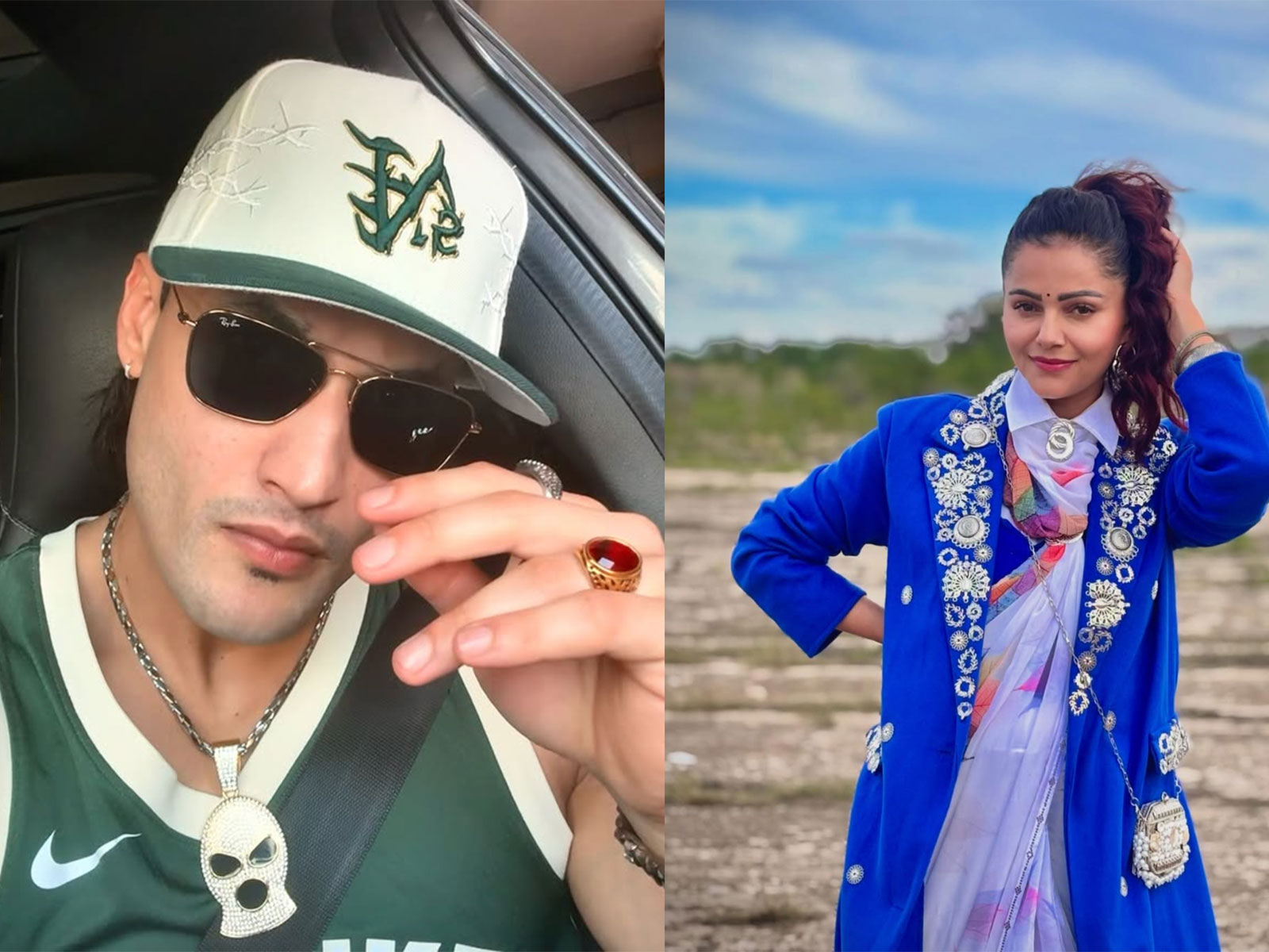 Asim Riaz (L) Rubina Dilaik (R) (Photos/instagram/@asimriaz77.official,rubinadilaik)