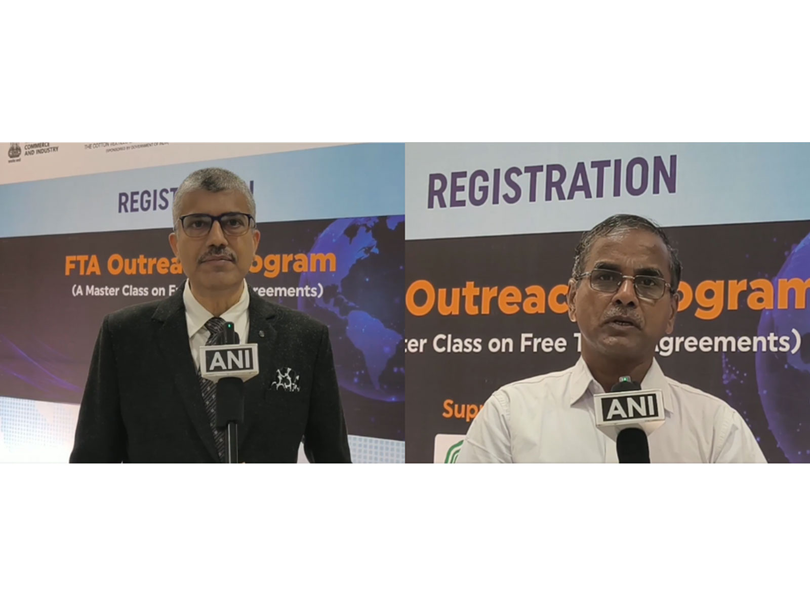 Shailesh Martis, Additional Director, TEXPROCIL;  R. Sivalingam, member, PDEXCIL (Photo/ANI)