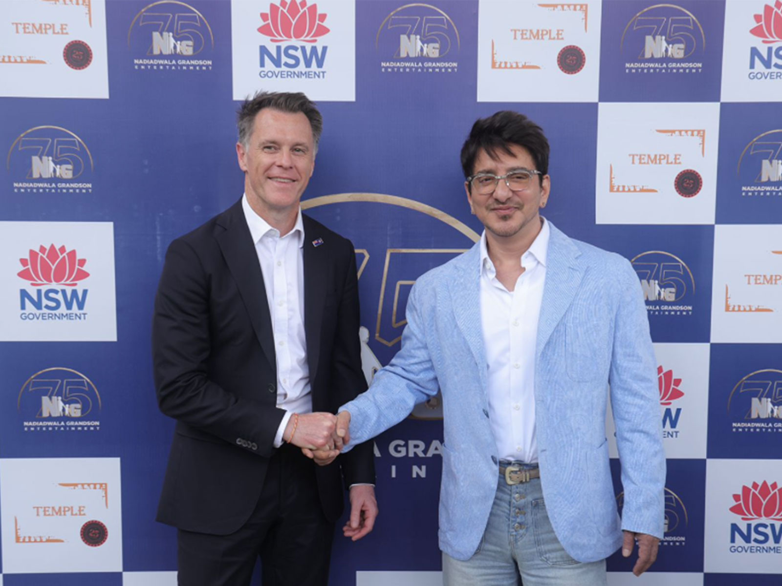 Chris Minns, Sajid Nadiadwala (Photo/ Nadiadwala team) 