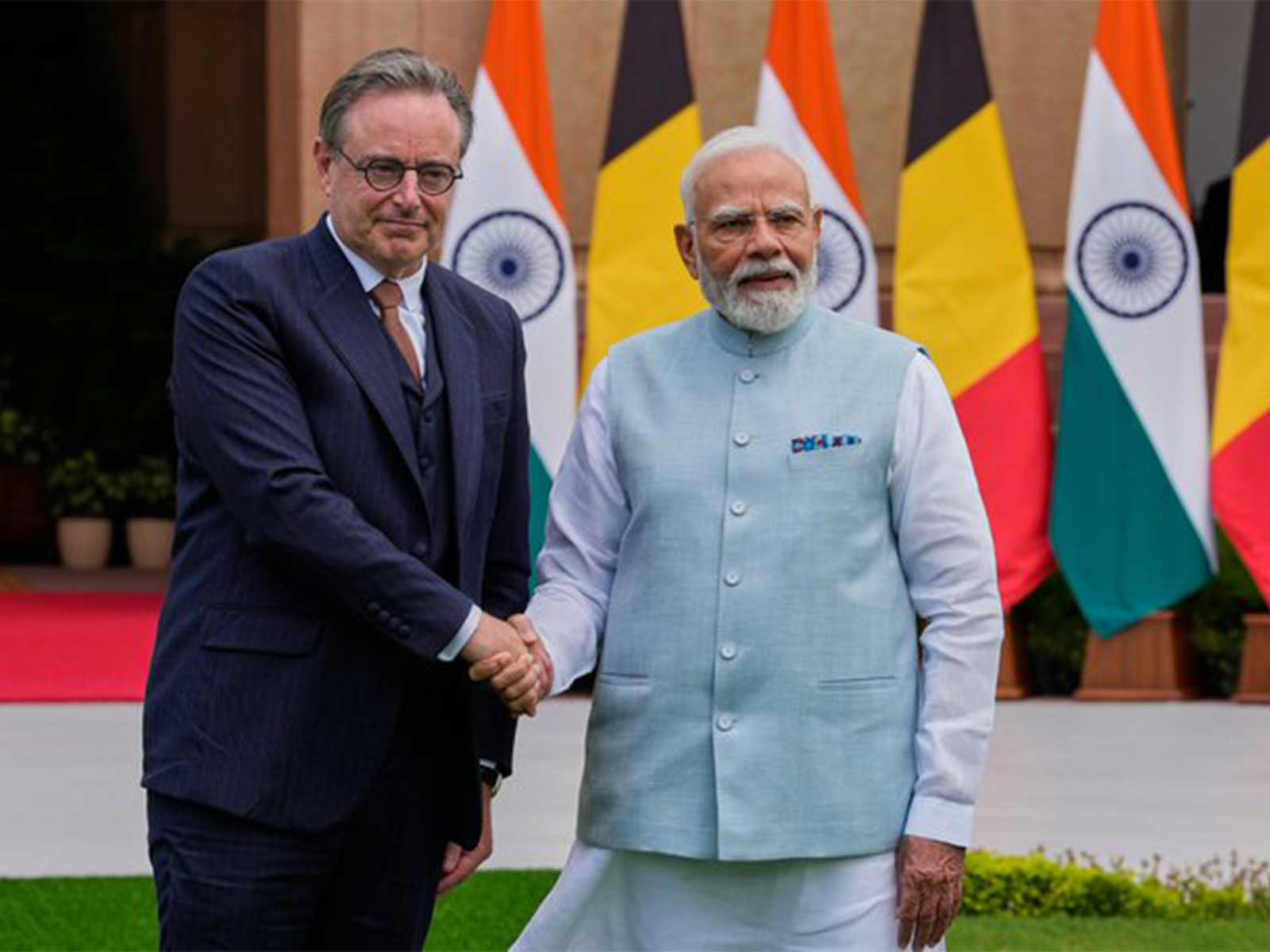 Prime Minister Narendra Modi and his Belgian counterpart Bart De Wever during their meeting in New Delhi. (Photo: X/@Bart_DeWever)