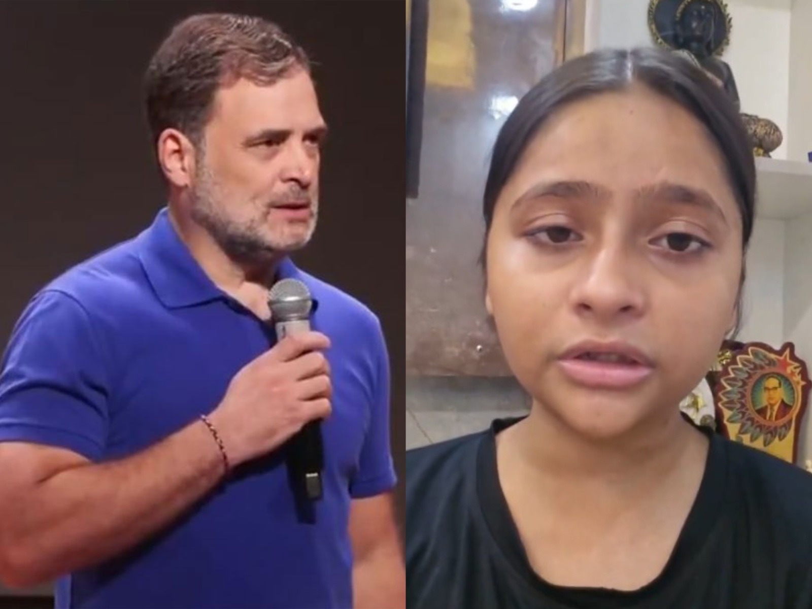 Congress leader Rahul Gandhi and Nishu Aazad (Photo/ANI)
