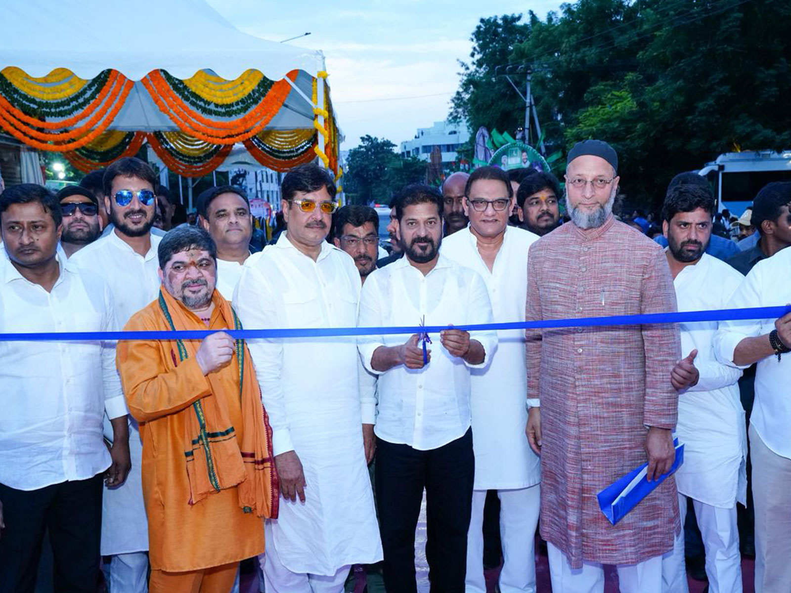 Telangana Chief Minister A. Revanth Reddy and AIMIM president and Hyderabad MP Asaduddin Owaisi (Photo/ I&PR Telangana)
