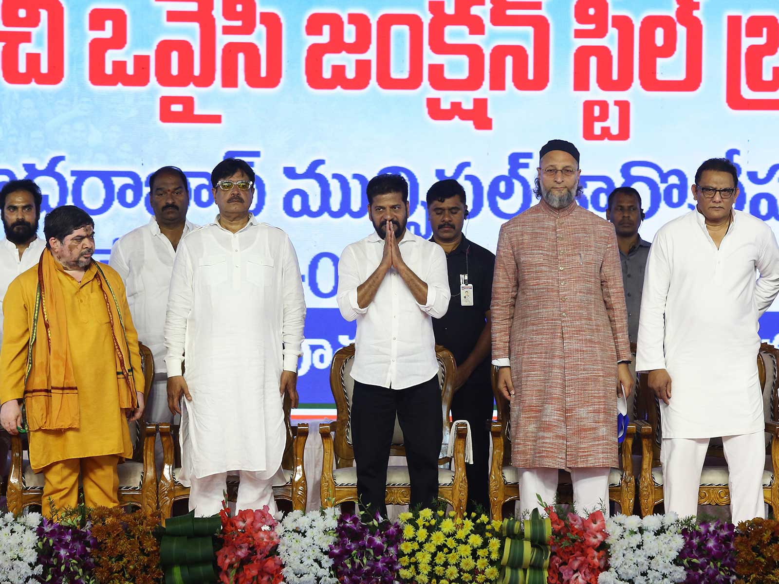 CM Revanth Reddy inaugurates steel flyover (Photo/ANI)
