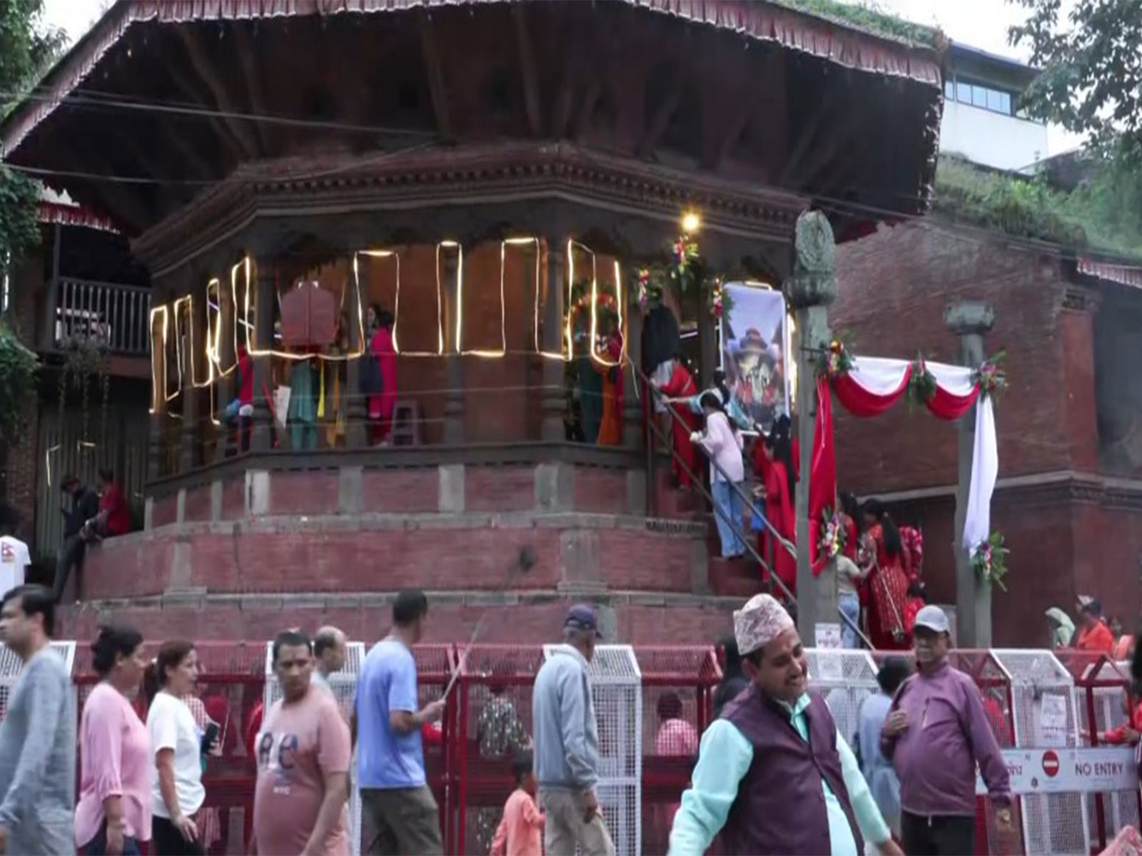 Devotees at Krishna Mandir in Kathmandu  celebrate Janmashtami  (Photo/ANI)