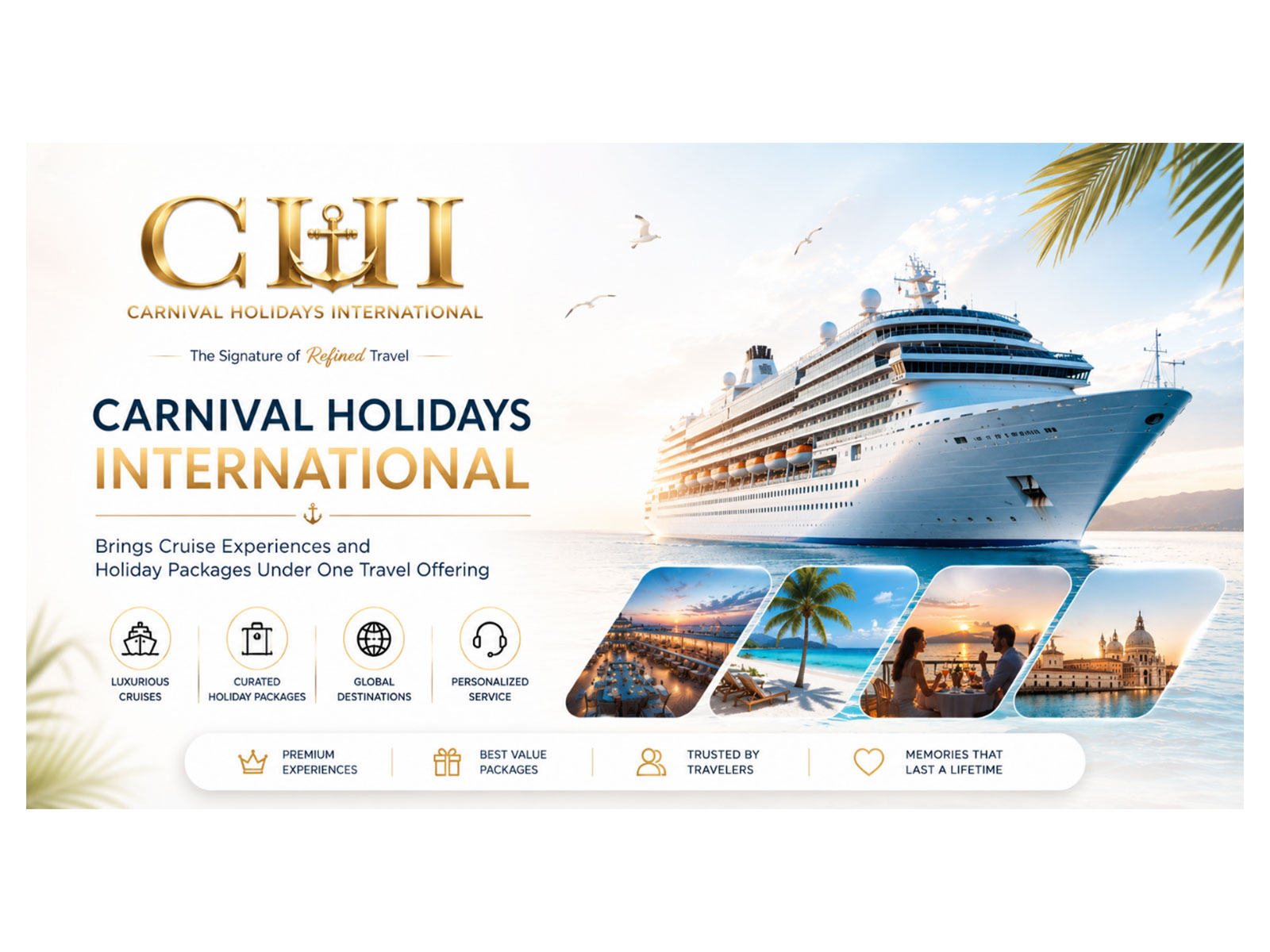 Carnival Holidays International Brings Cruise Experiences and Holiday Packages Under One Travel Offering