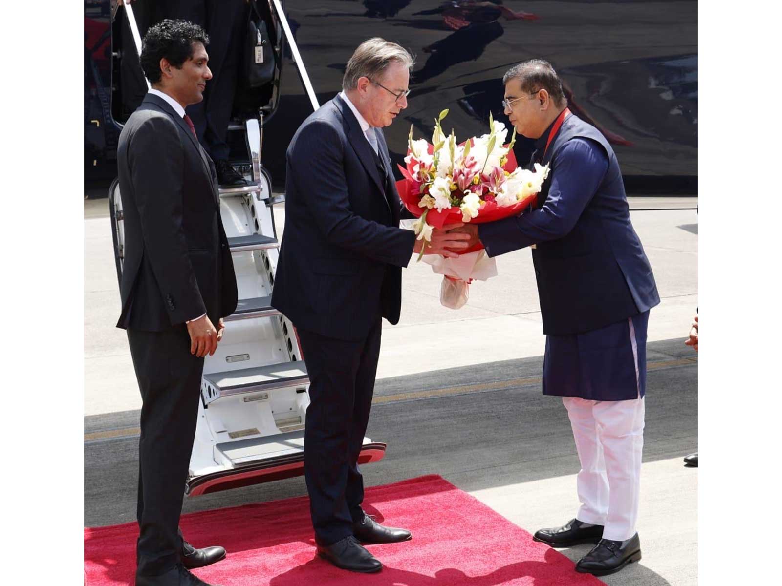 Belgian Prime Minister Bart De Wever arrives in Mumbai (Photo/X@MEAIndia)