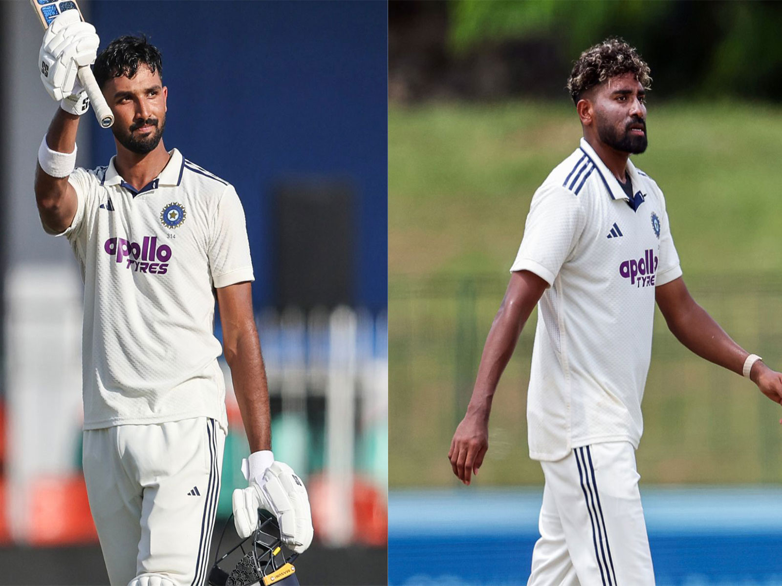 Devdutt Padikkal (left) and Mohammed Siraj (right) (Photos: ANI)