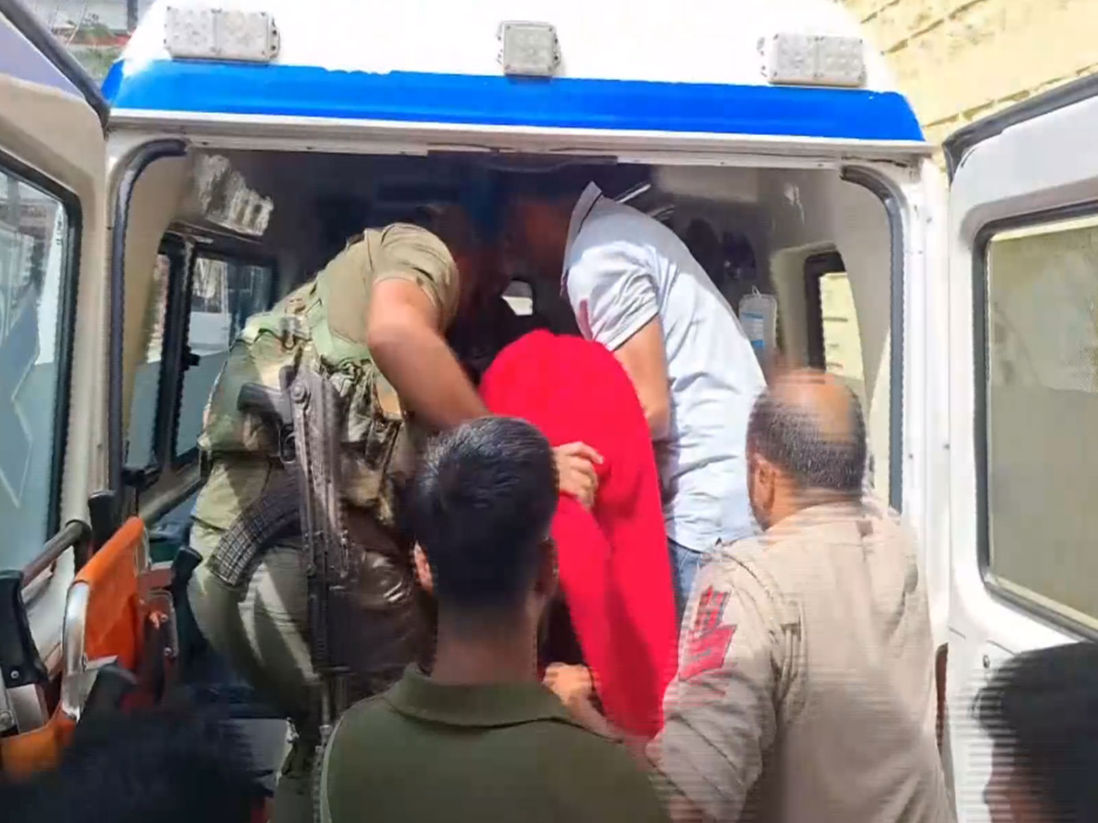 Girl rescued being taken to hospital (Photo/ANI)