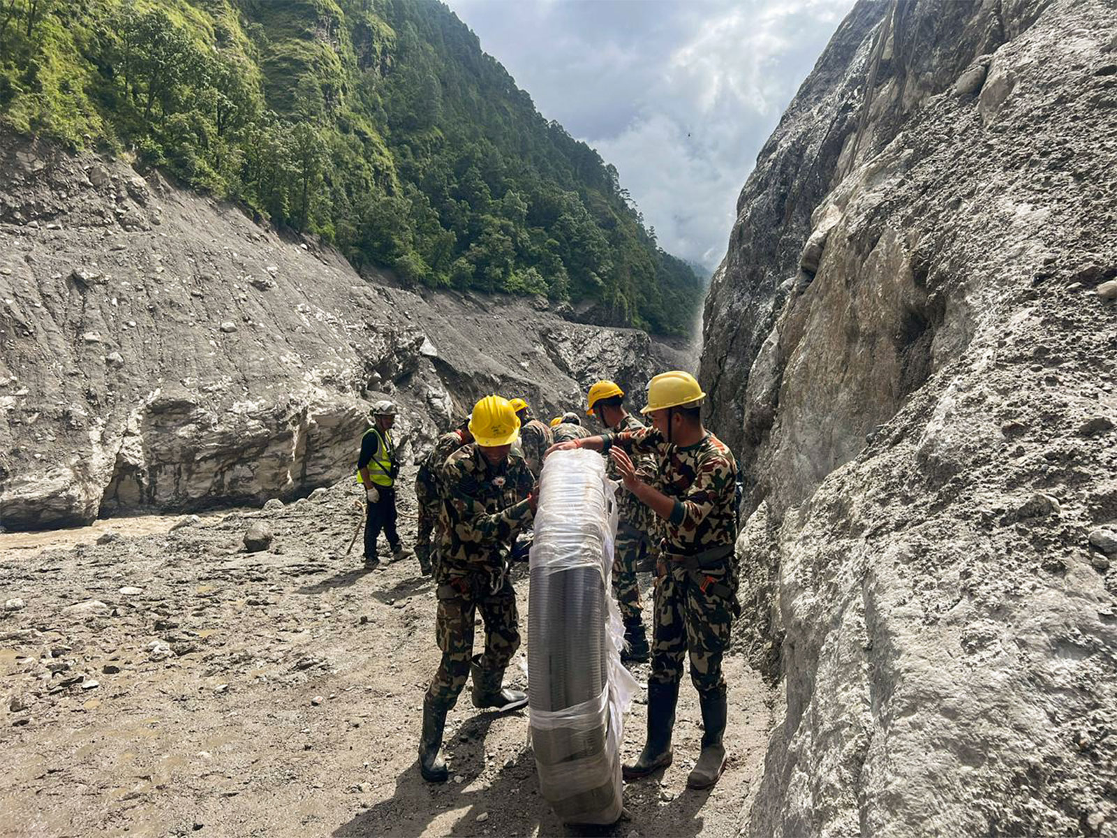 Search and rescue operations underway following floods in Trishuli (Photo/ANI))