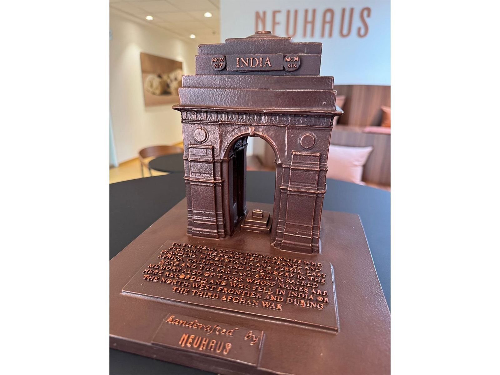 Belgian Embassy shares photo of PM De Wever's deliciously crafted chocolate India Gate gift for PM Modi (Photo/X@BelgiuminIndia)