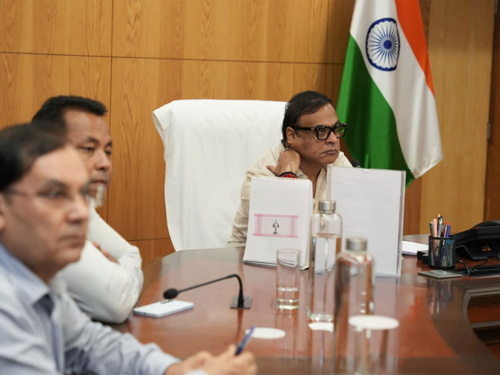 Assam Chief Minister Himanta Biswa Sarma reviewed the functioning of Assam State Transport Corporation (Photo/ANI)