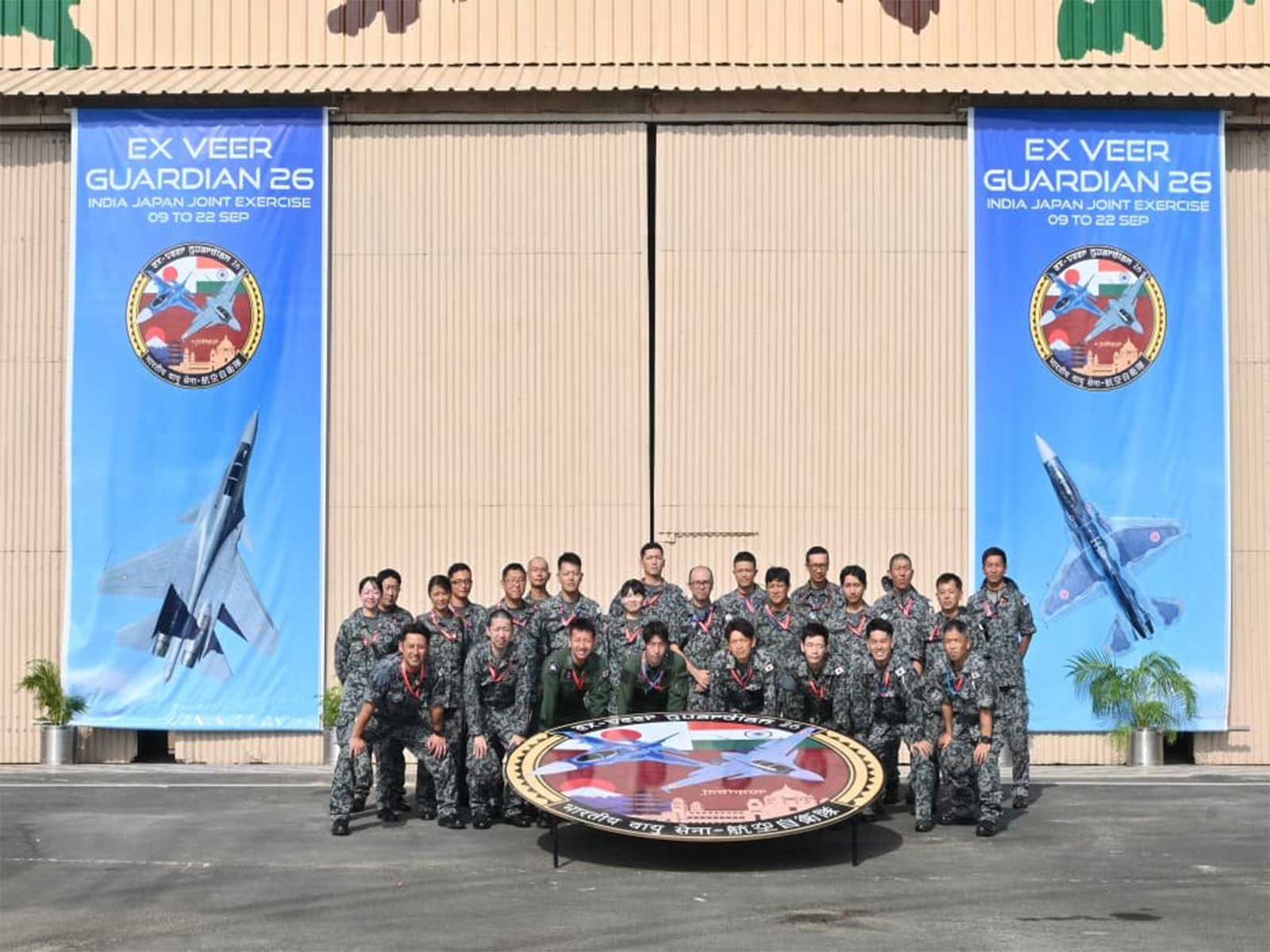 Members of the Japanese contingent arrive in Jodhpur for Exercise Veer Guardian 2026 (Photo/X@IAF_MCC)