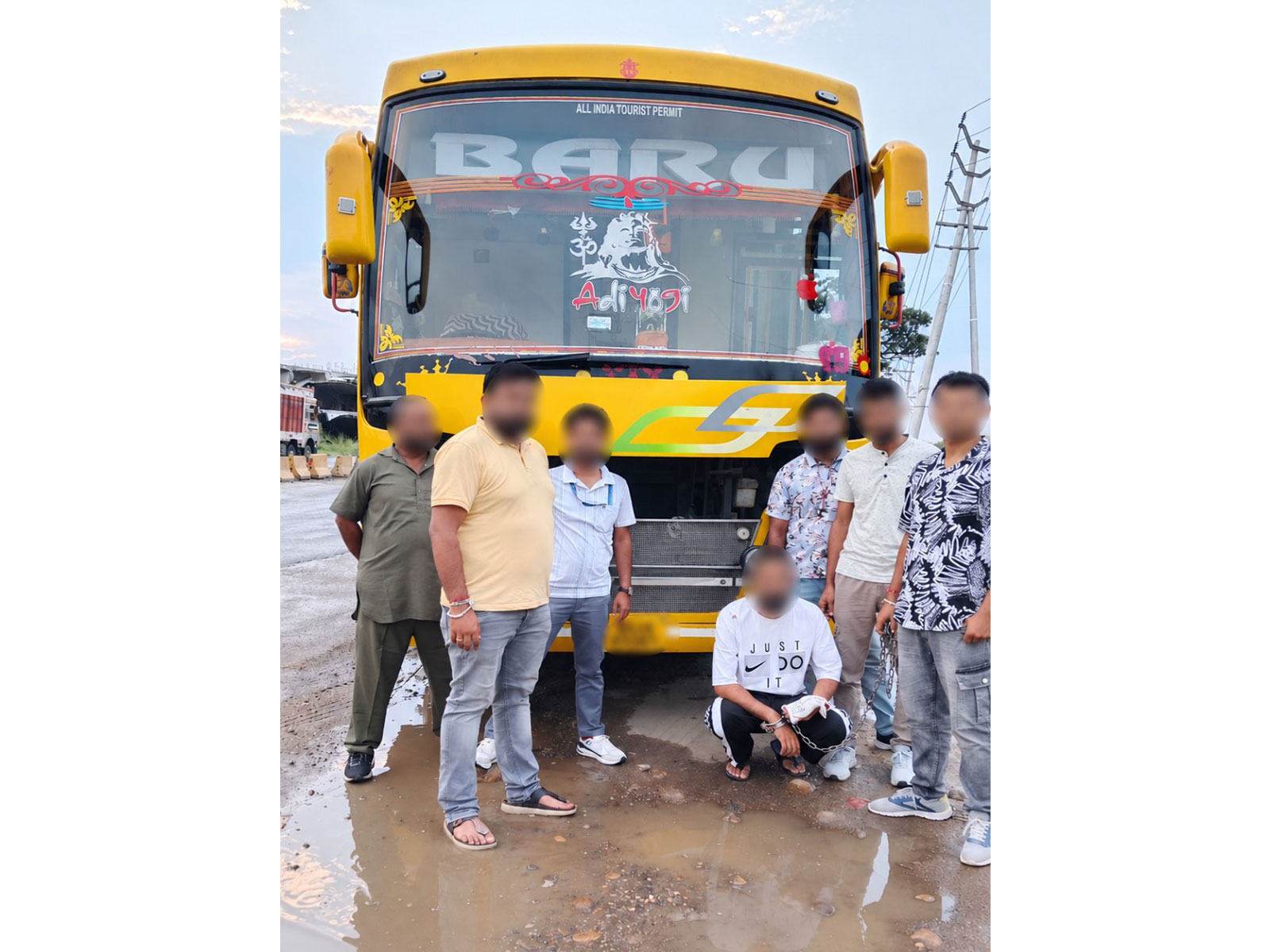 Intercepted a passenger bus near New Bus Stand in Samba (Photo/NCB)