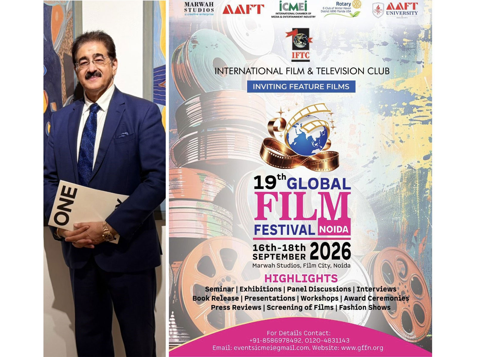 19th Global Film Festival Noida 2026 to Open on September 16 at Noida Film City