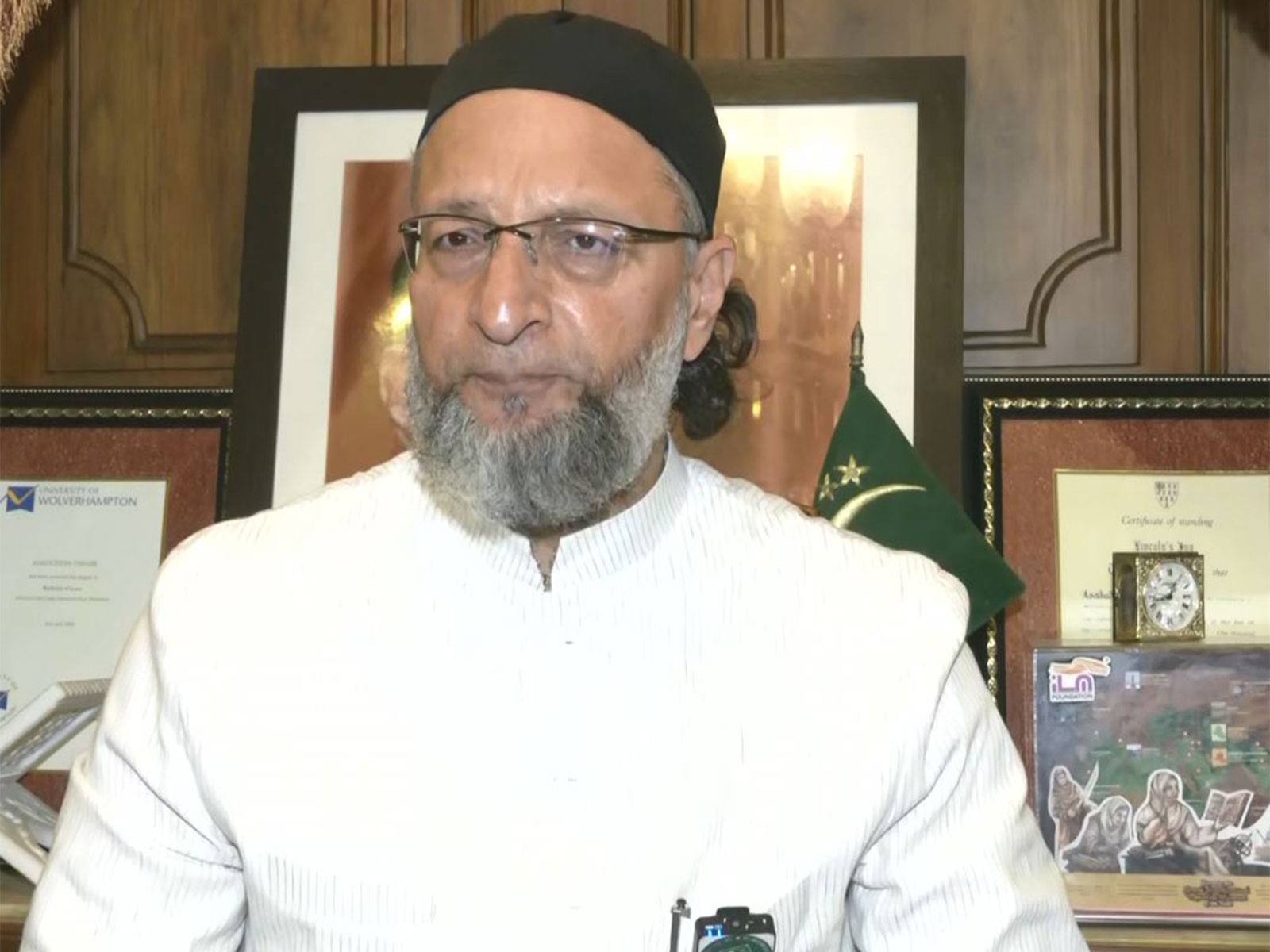 All India Majlis-e-Ittehadul Muslimeen (AIMIM) chief and Hyderabad MP Asaduddin Owaisi (Photo/ANI)