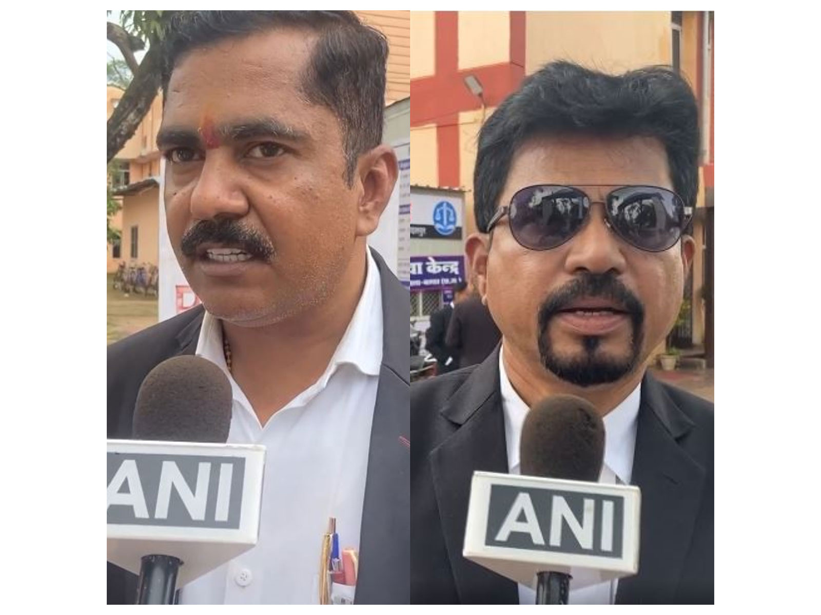 Avadhesh Jha (Left), an office bearer of the Congress Legal Cell in Chhattisgarh and Arvind Chaudhary, defence counsel (Photo/ANI)