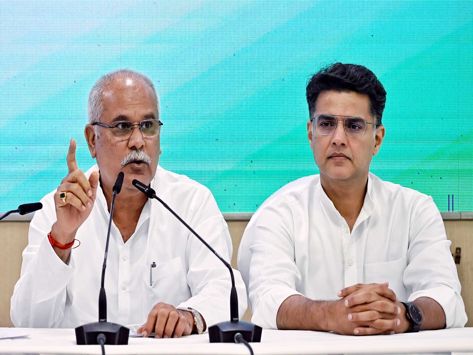 Congress leaders Bhupesh Baghel and Sachin Pilot (File photo/ANI)