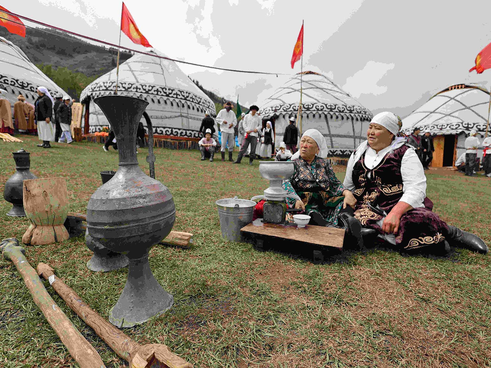 A still from an international cultural and ethnic sporting event at the World Nomad Games. (Photo: Reuters)