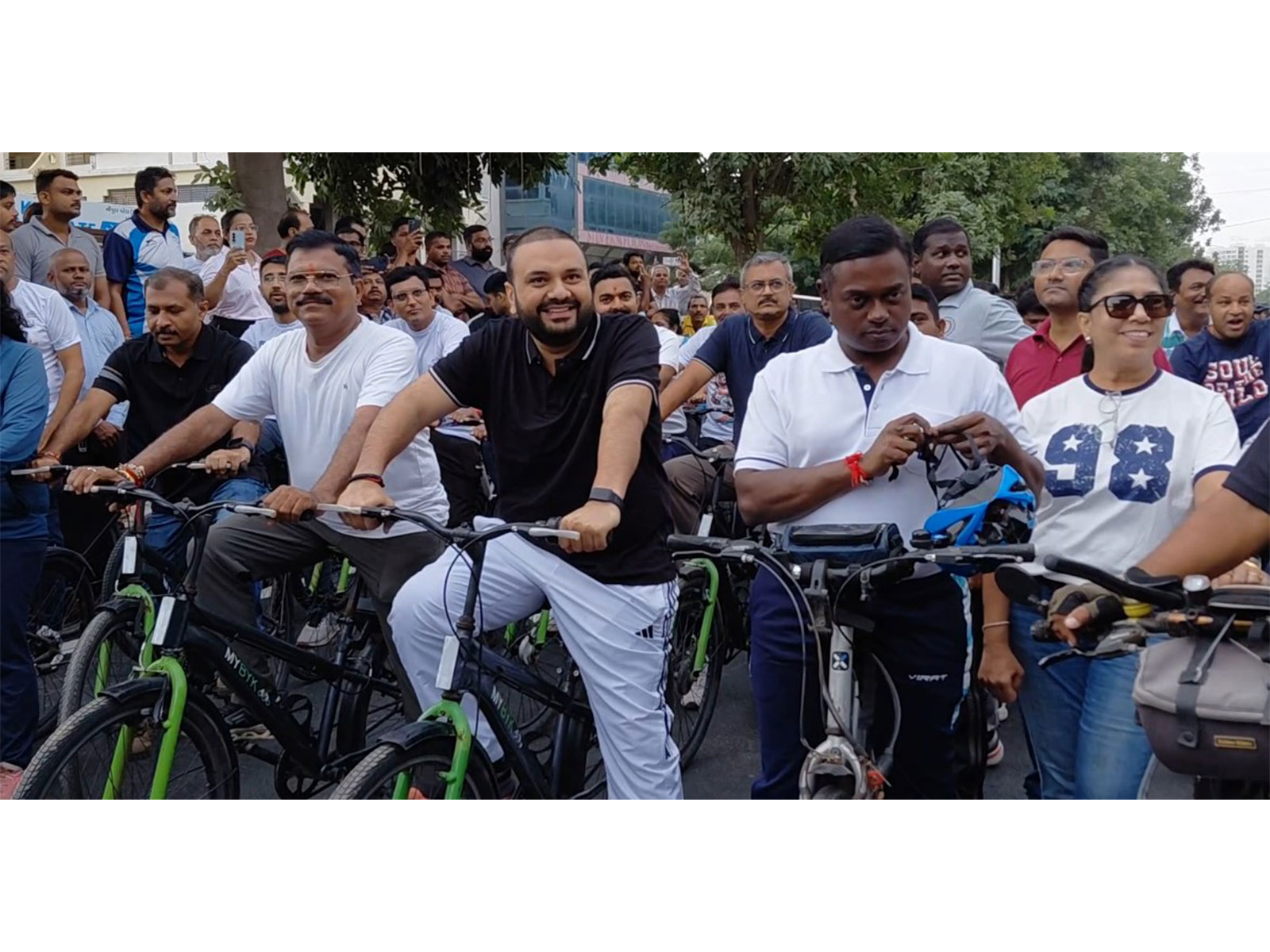 Cyclothon event was held in Vadodara (Photo: ANI)