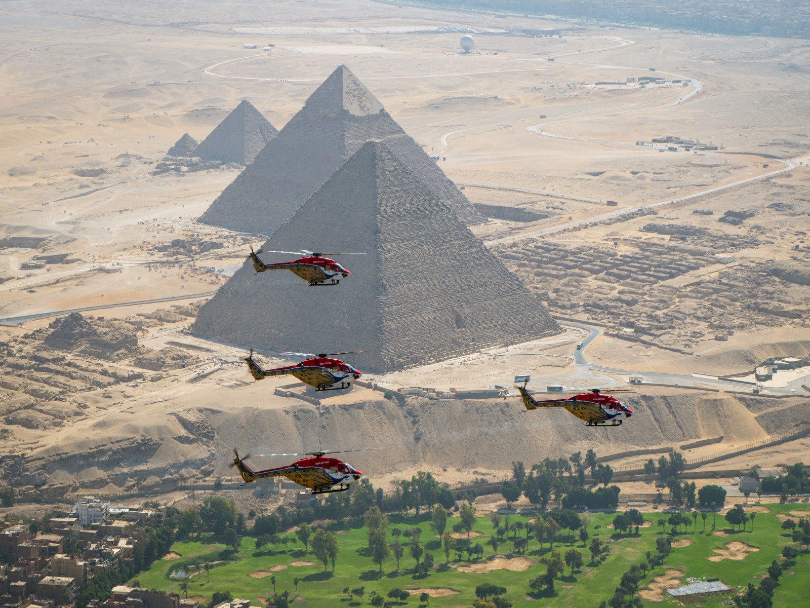 IAF’s Sarang Helicopter Team in Egypt for El Alamein International Airshow (Photo/PIB/MinistryofDefence)