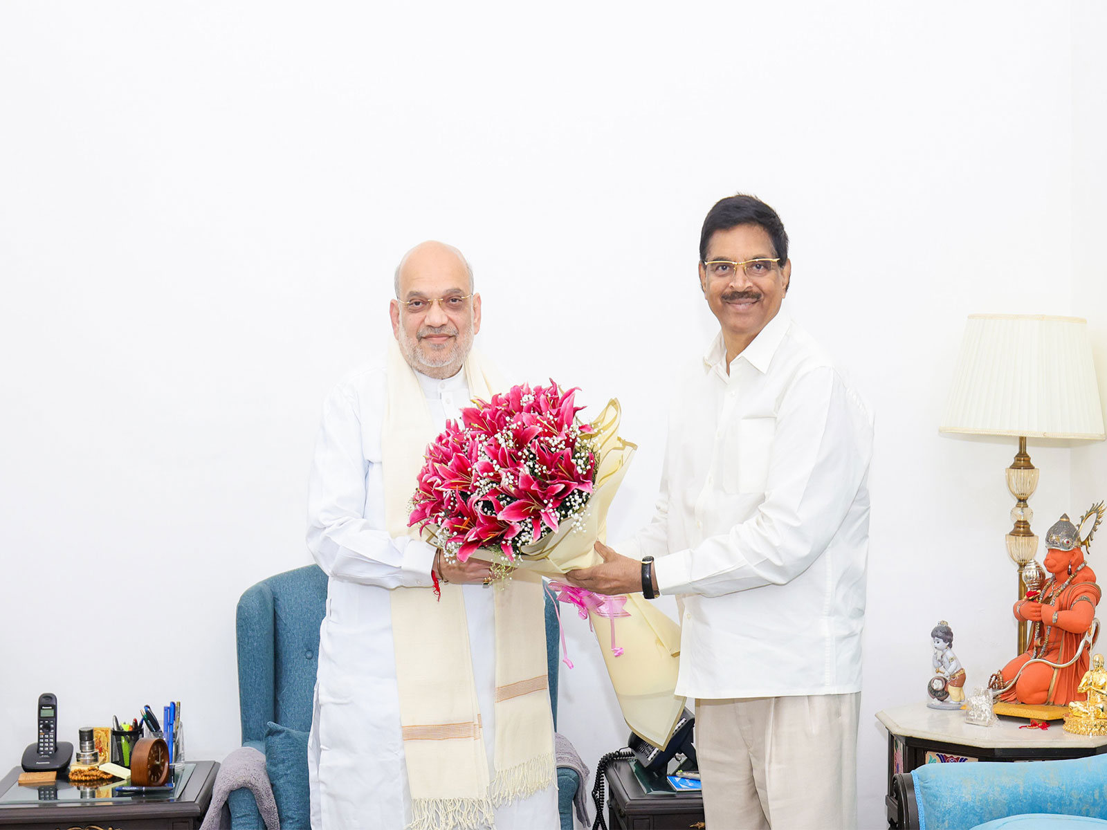 Odisha Governor Hari Babu Kambhampati with Union Home Minister Amit Shah (Photo/X/@DrHariBabuK)