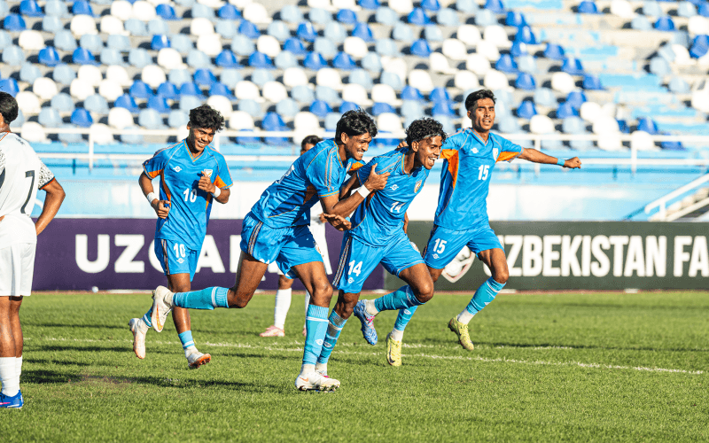 India U20 players celebrating (Photo: AIFF Media)
