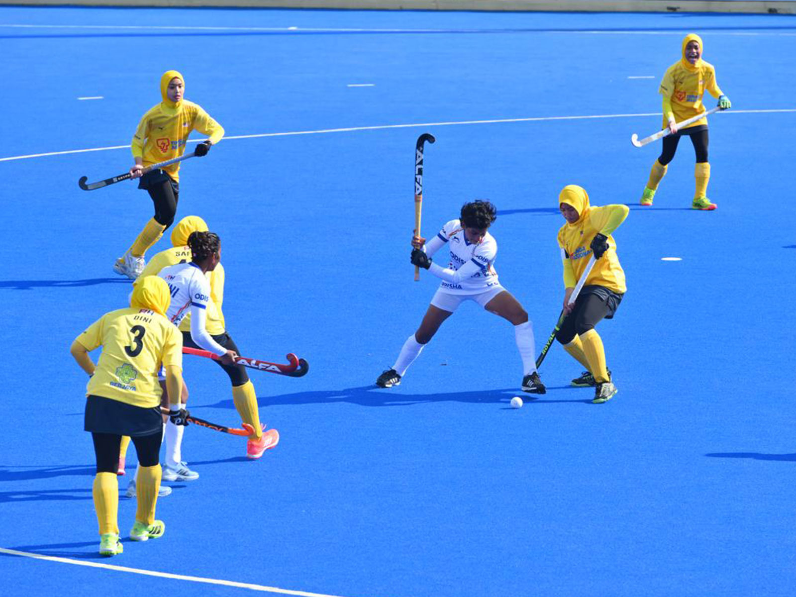 India women's team in action against Malaysia during AHF Junior Asia Cup (Image: HI)