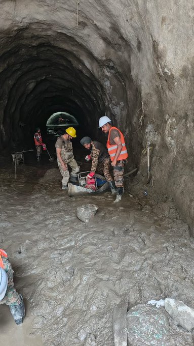 Indian teams step up Chilime tunnel clearance amid rescue operations in Nepal (Photo/MEA)