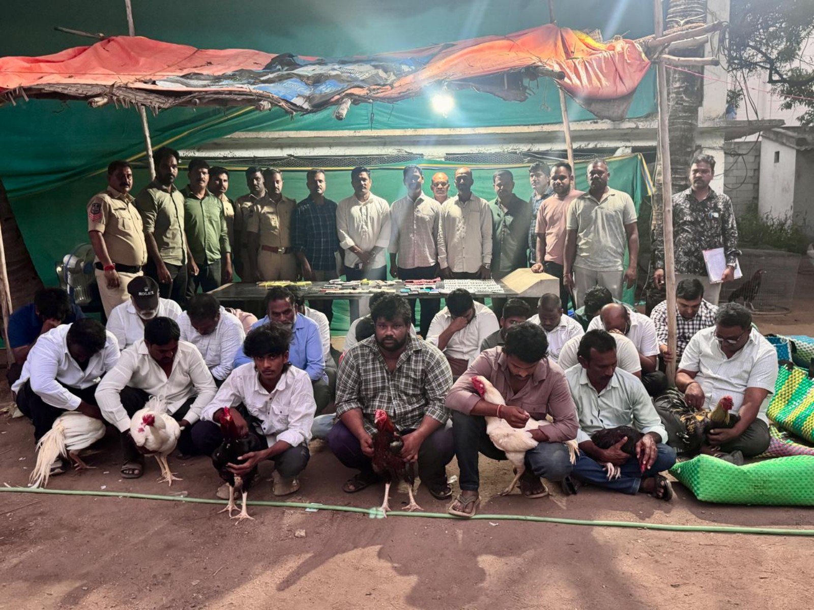 Hyderabad Task Force busts cockfighting racket (Photo/ANI)