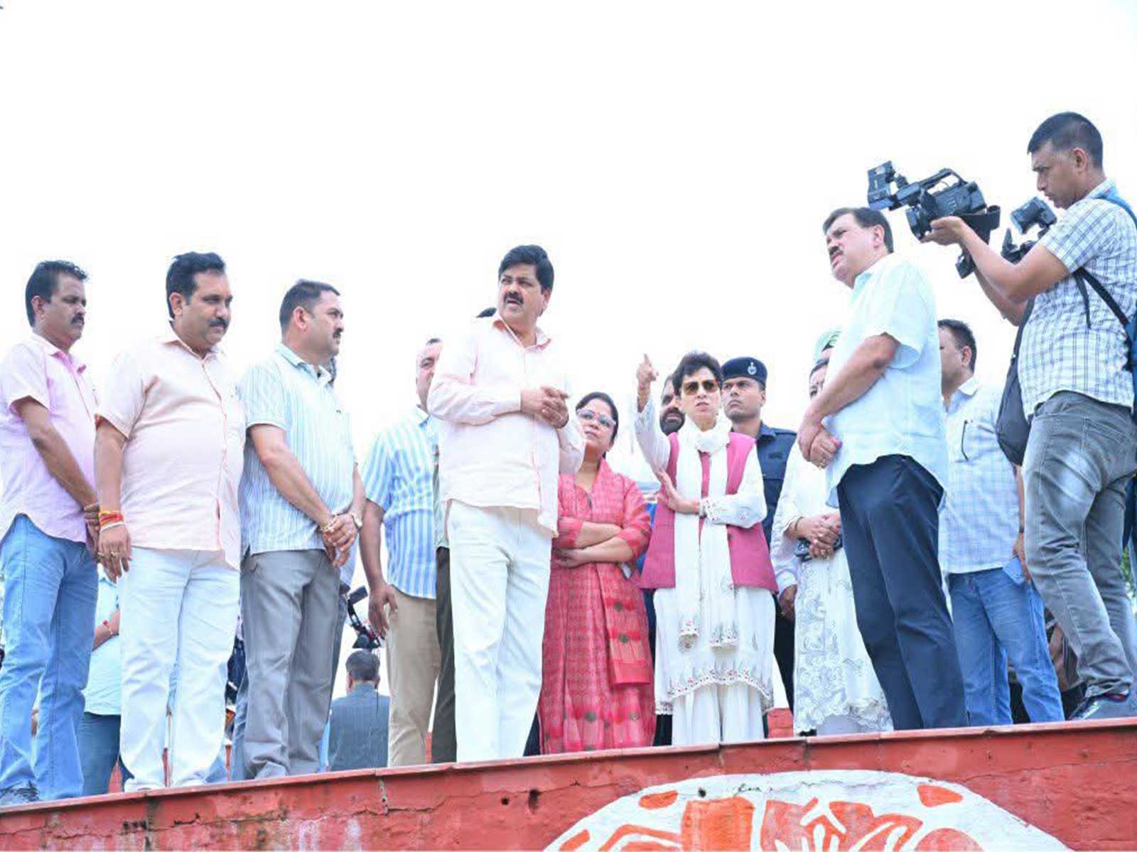 Uttarakhand Congress in-charge Selja Kumari visited parade ground (Photo/ANI)