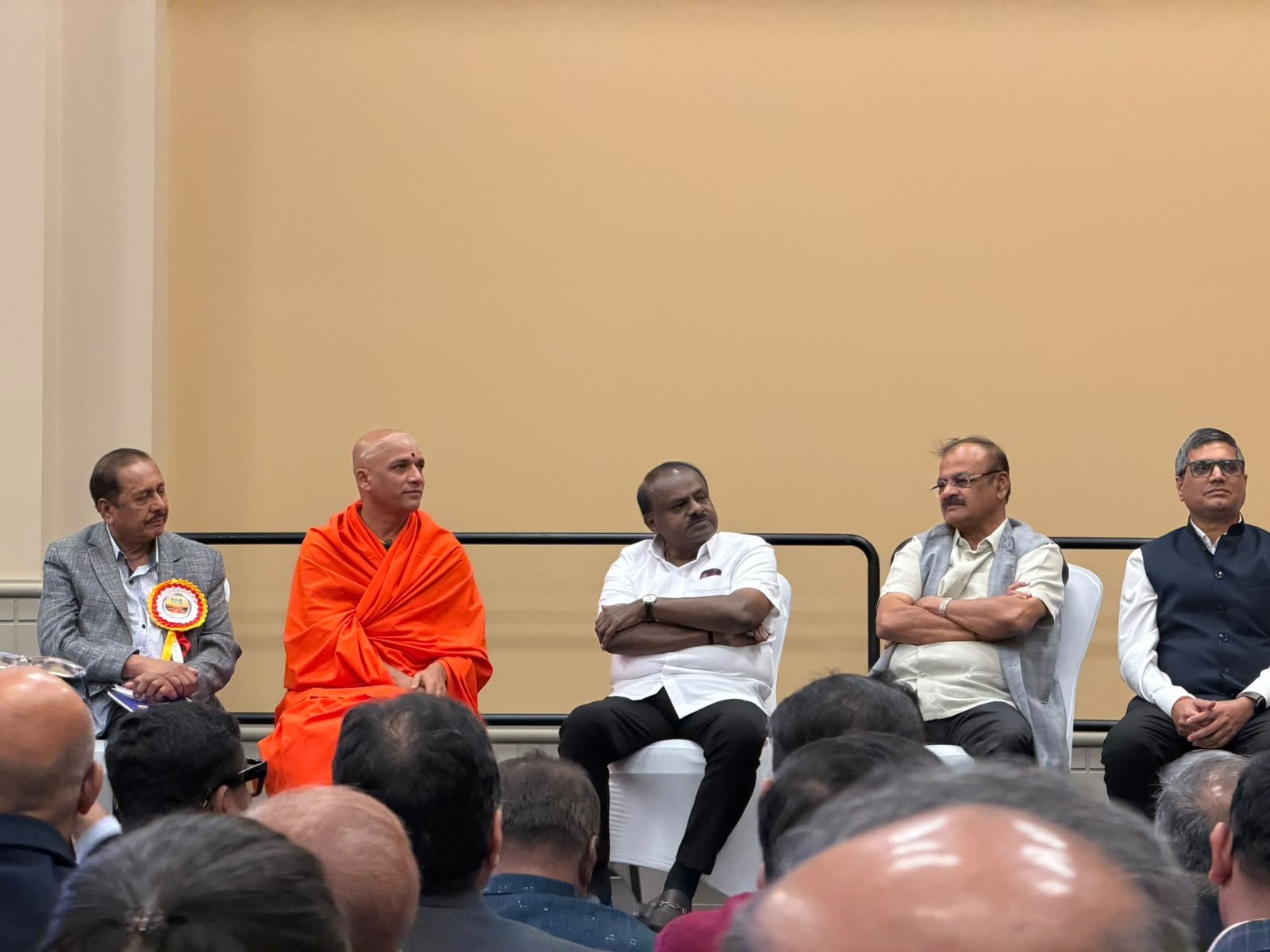 Union Minister for Heavy Industries and Steel HD Kumaraswamy at the ‘Business Forum - 2026’, organised as part of the AKKA Silver Jubilee Conference in Philadelphia (Photo/X@hd_kumaraswamy)