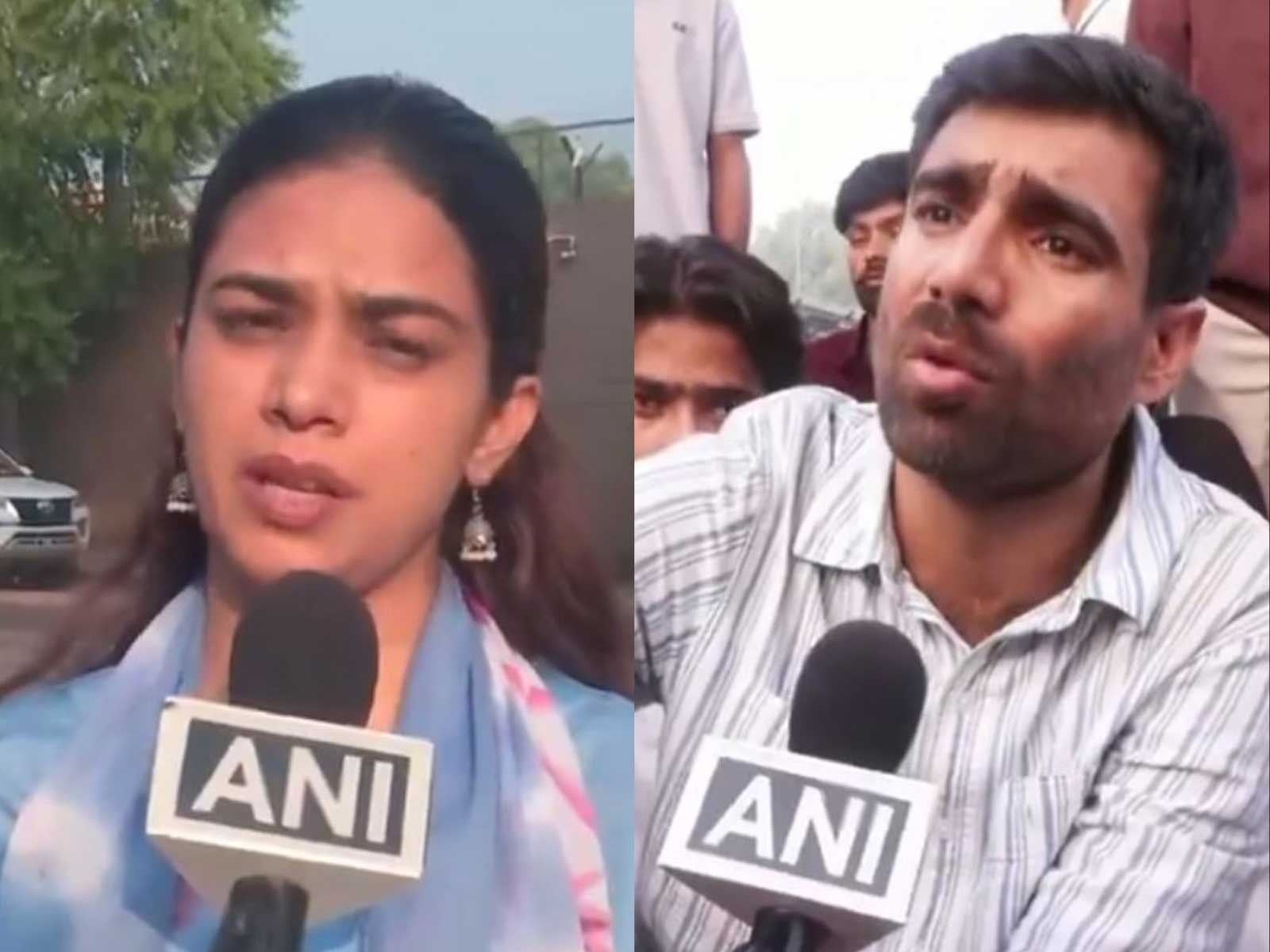 National Social Media Convenor, ABVP, Prerna Bhardwaj and NSUI President Vinod Jakhar (Photo/ANI)