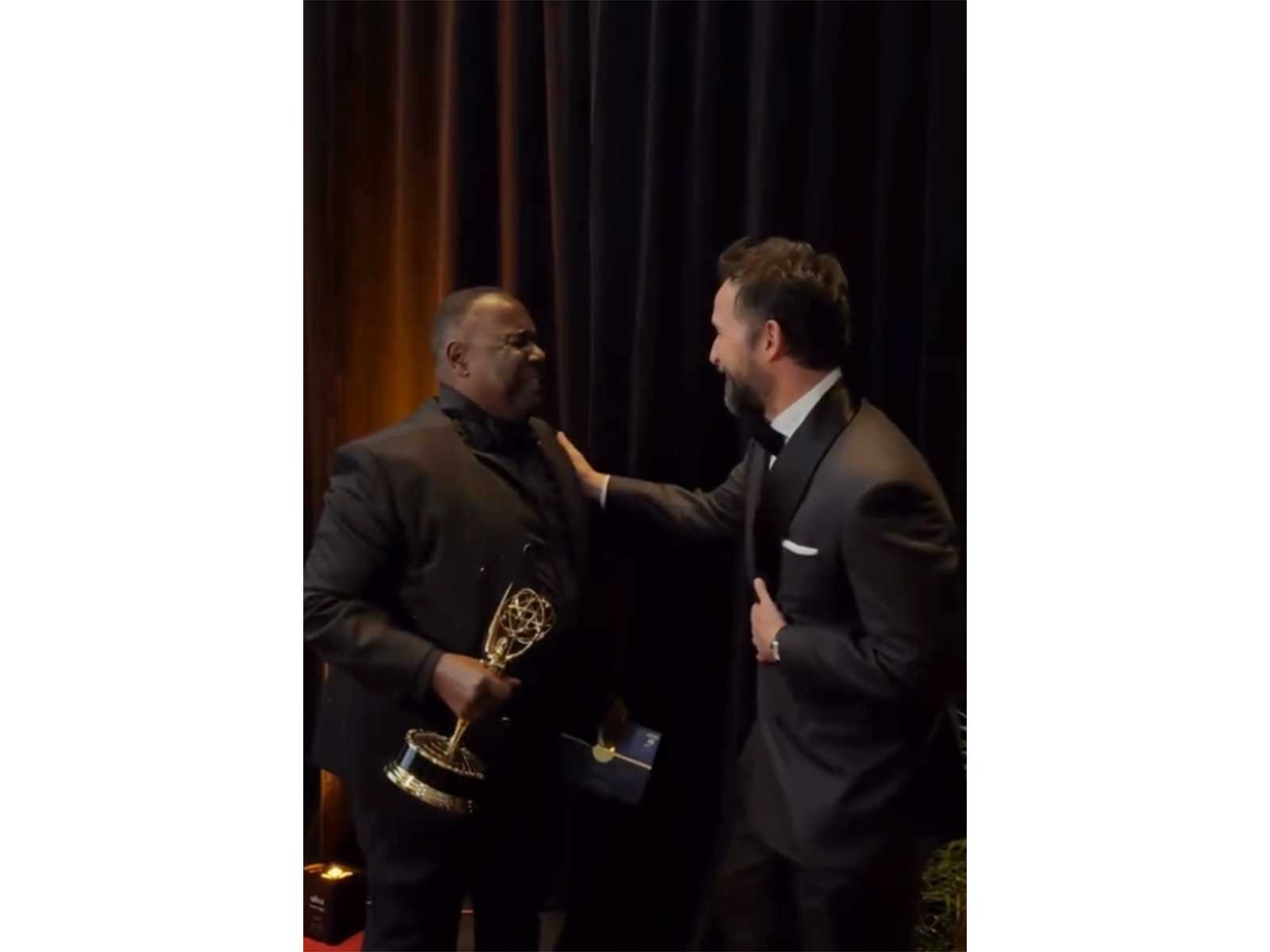Ernest Harden Jr. celebrates his first Emmy win, Noah Wyle (Photo/ Instagram/ @televisionacad)