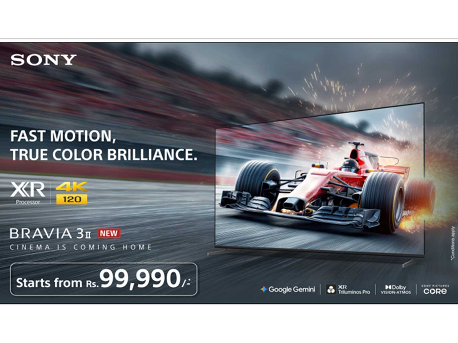 BRAVIA 3II: Bright, crisp, and true-to-life colour with clear sound and intuitive AI