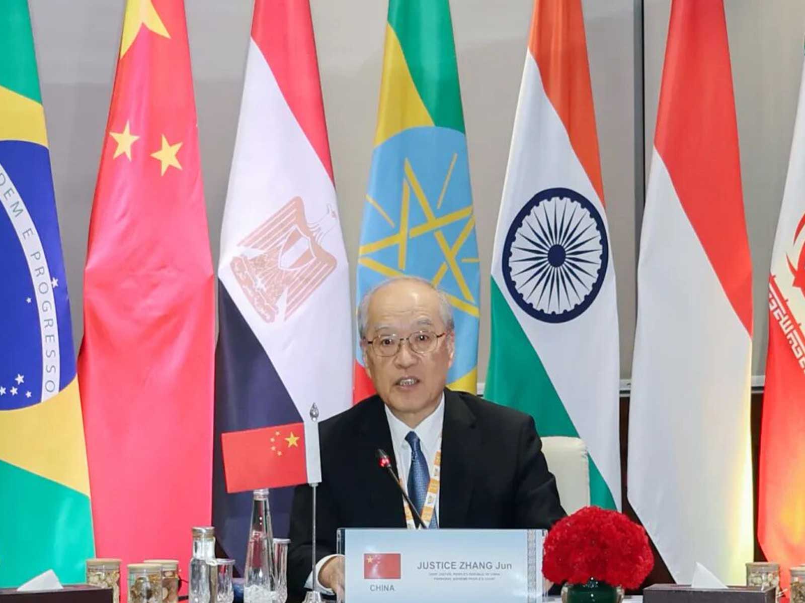 Chief Justice of China and President of the Supreme People’s Court, Zhang Jun. (Photo: X/@ChinaSpox_India)