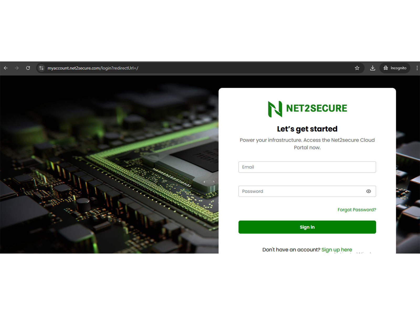 Net2Secure Public Cloud platform enables businesses to launch virtual machines, reset credentials, and expand infrastructure without waiting on a support ticket.