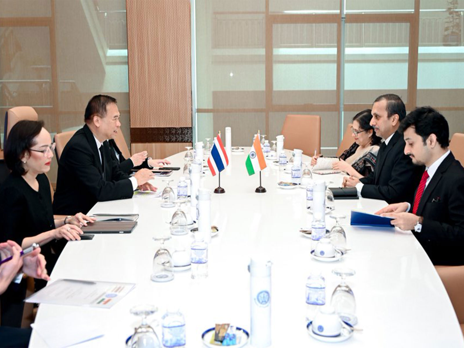 India's Ambassador to Thailand Puneet Agrawal during his meeting with Thailand's Vice Minister for Foreign Affairs Vijavat Isarabhakdi. (Photo: X/@IndiainThailand)