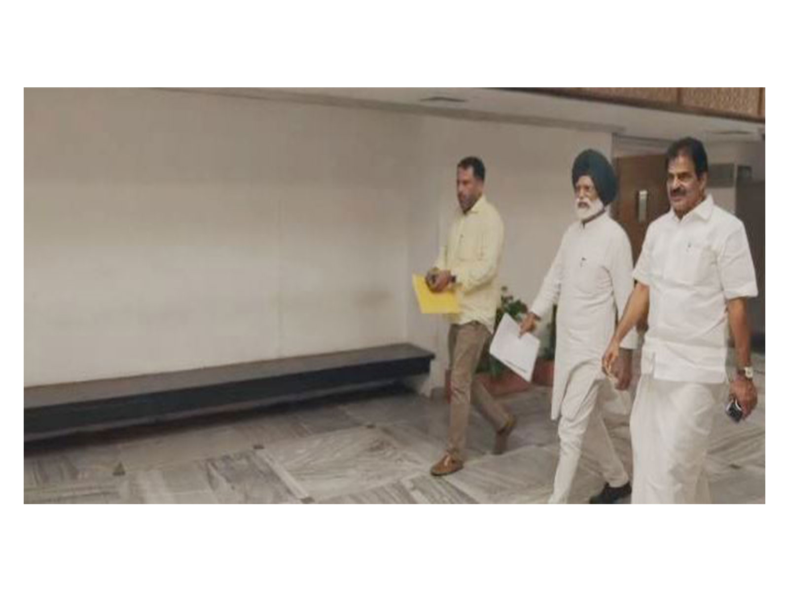 PAC Chairperson KC Venugopal arrives for committee meeting (Photo/ANI)