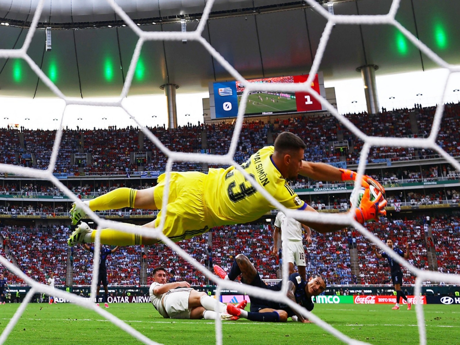 Unai Simon making a save. (Photo: Reuters)