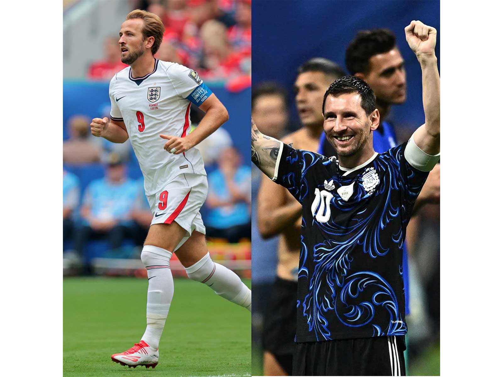 Harry Kane and Lionel Messi. (Photo: Reuters)