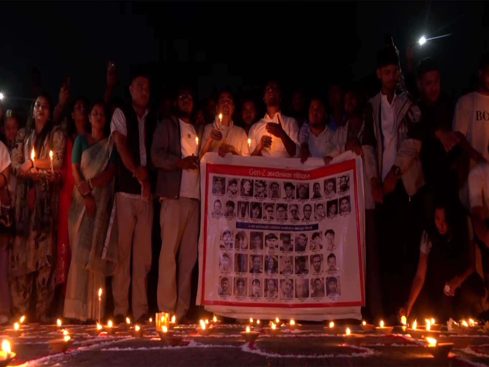 Candlelight vigil held in front of the old parliament building in Nepal commemorating victims of the Gen Z protest (Photo/ANI)