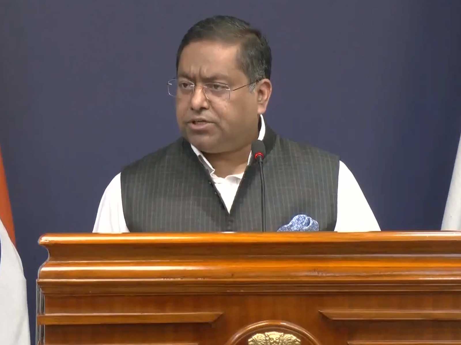 MEA Spokesperson Randhir Jaiswal (Photo/ANI)