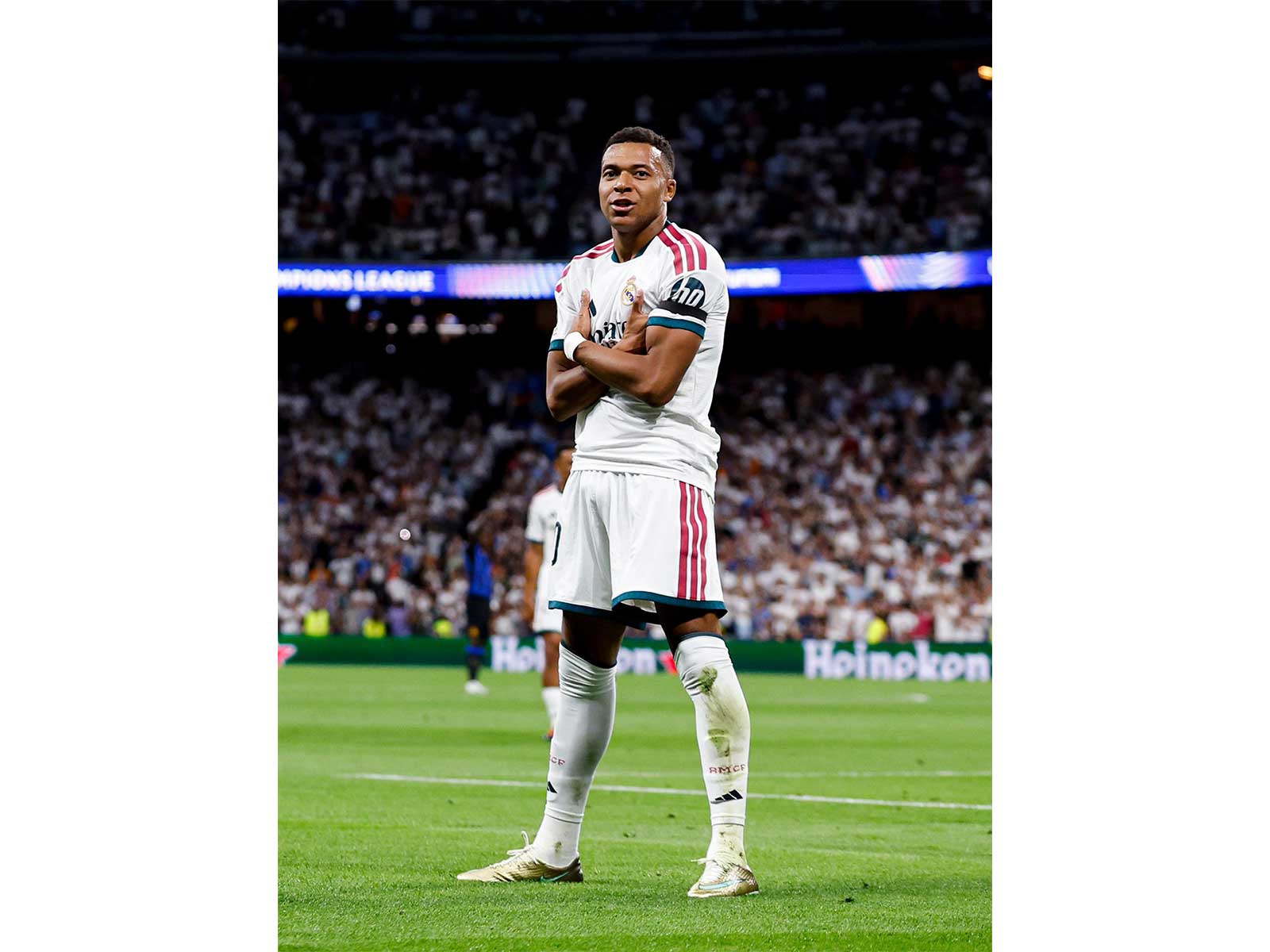 Kylian Mbappe celebrating (Photo: X/@realmadrid)