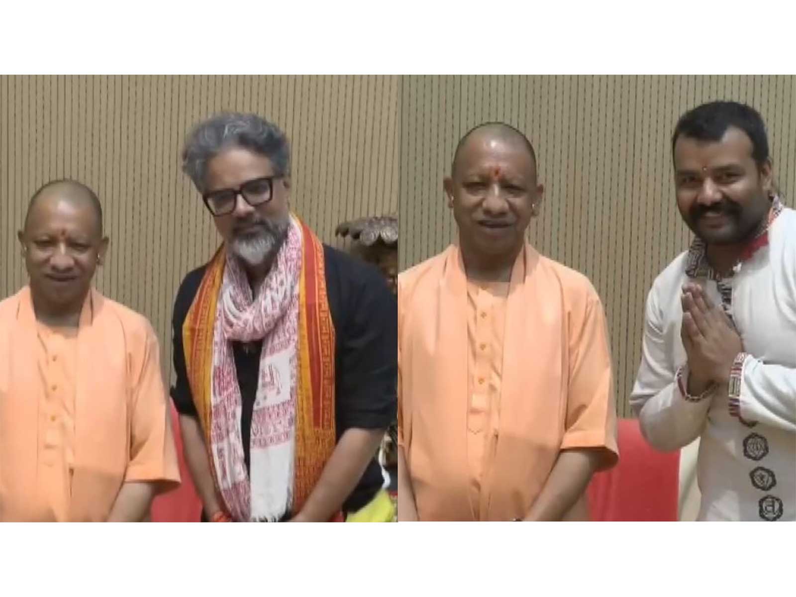‘Hanuman Ansh’ director Vishal Chaturvedi, actor Shobhinaw Satyaa meet UP CM Yogi Adityanath (Photo/UP CMO)
