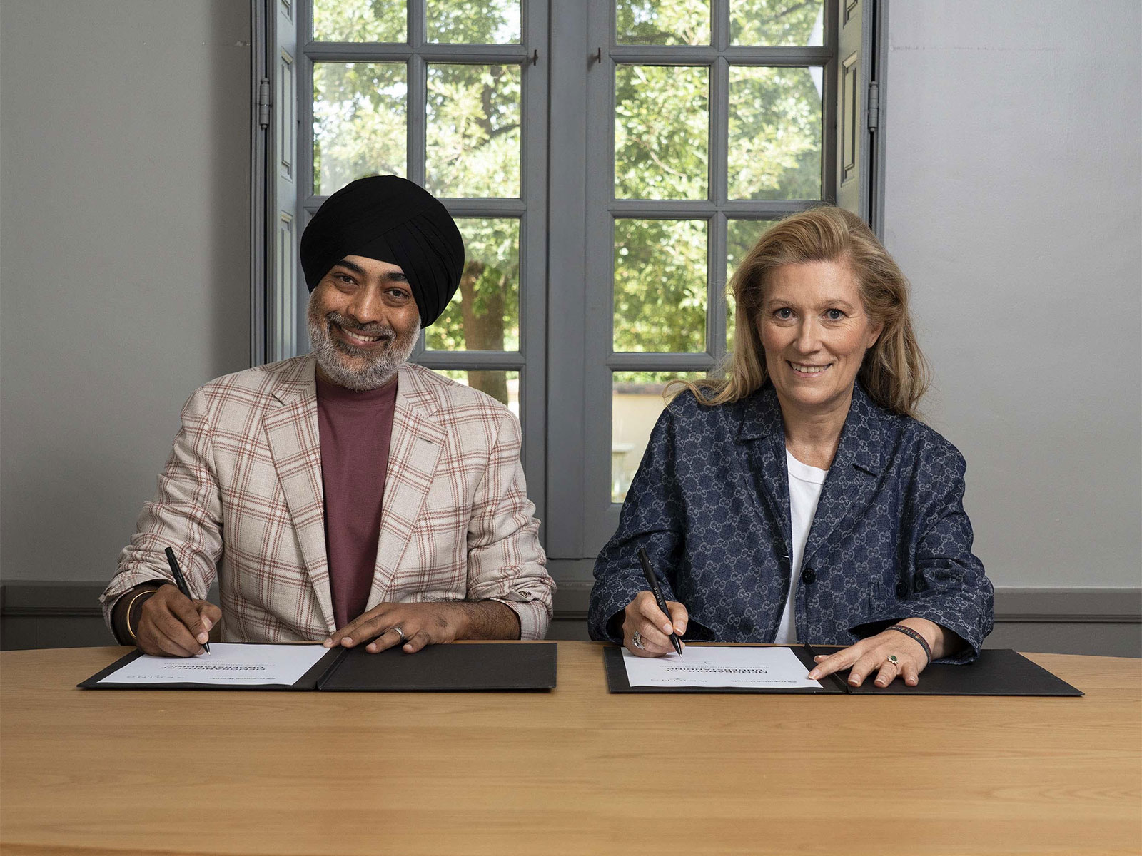 L to R - Jaspreet Chandok (Group Vice President Reliance Brands Limited), Marie-Claire Daveu (Chief Sustainability & Institutional Affairs Officer At Kering)