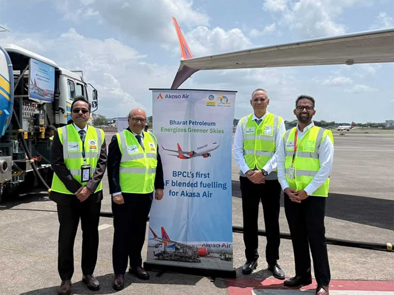 Akasa Air and BPCL successfully operate commercial flight using Sustainable Aviation Fuel (SAF) (Photo/Akasa Airline) 